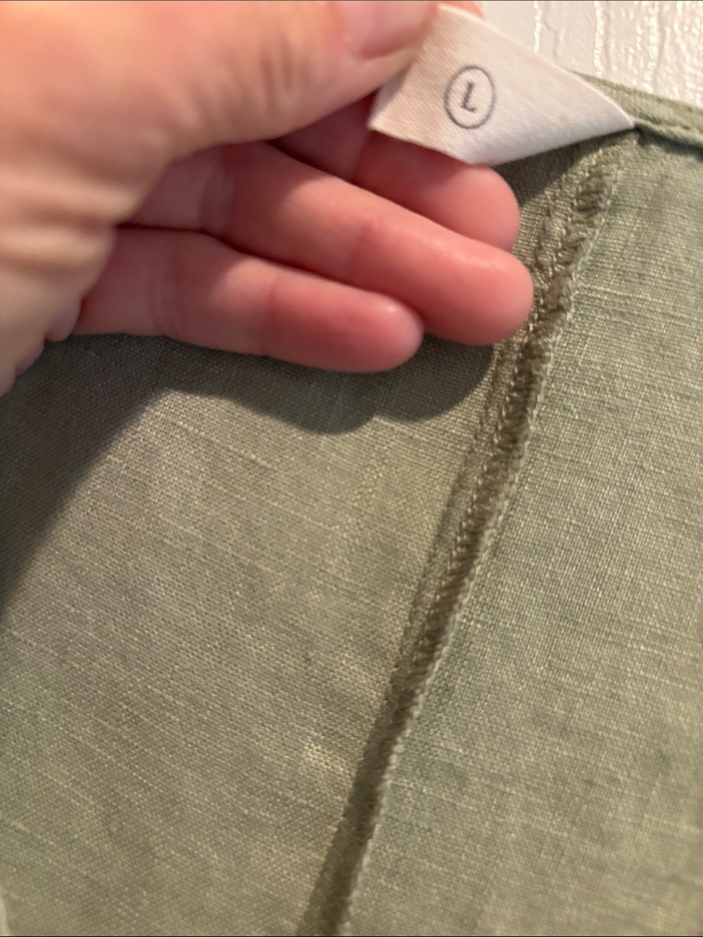 V-Neck Midi Dress in Sage Green with Front Pleat - Picture 3 of 7